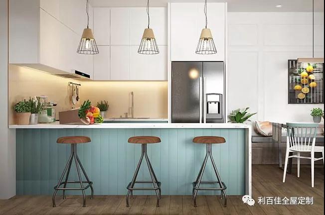 藍色系廚房設計圖